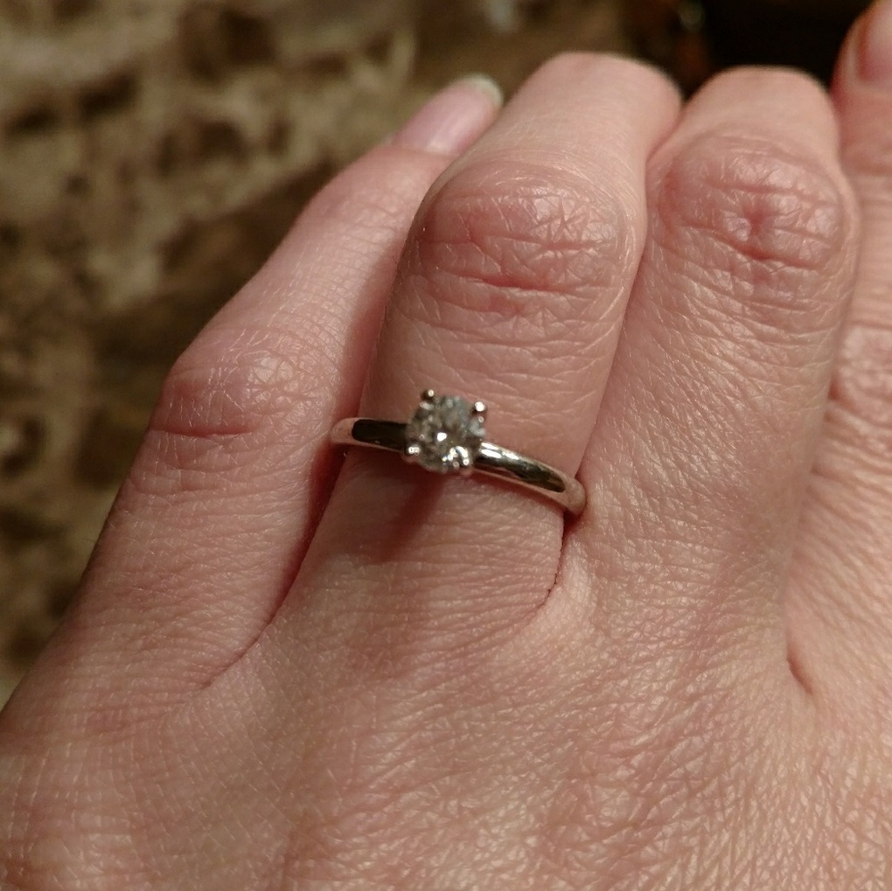 1/2 ct genuine diamond ring